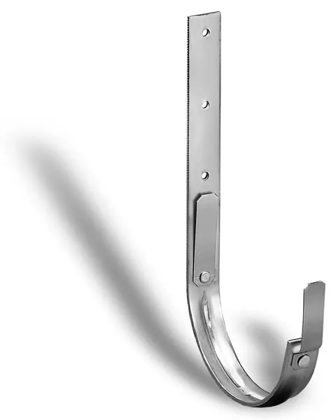 Hák žlabový kroucený 333 mm / pozink RAL 7016 šedý