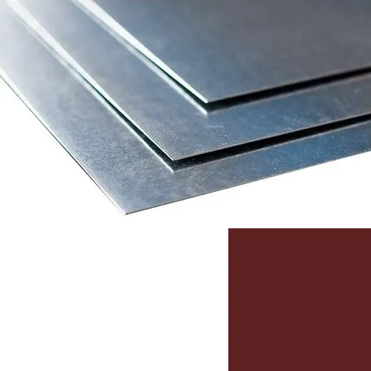 Tabule pozink 0,5 x 1250 x 2000 mm oboustranná s fólií PES RAL 3009 červená