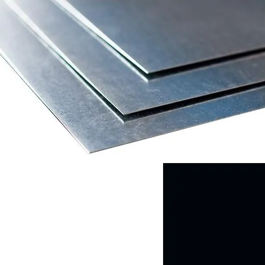 Tabule pozink 0,5 x 1250 x 2000 mm oboustranná s fólií PES RAL 9005 černá