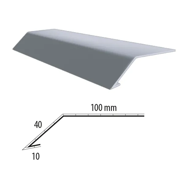 Okapnice r.š.150 mm  /  BAUDER PVC světle šedá 7035