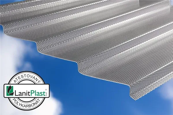 Polykarbonátová deska LanitPlast Marlon CSE DIAMOND Z-TOP / 0,954 x 4 m čirá