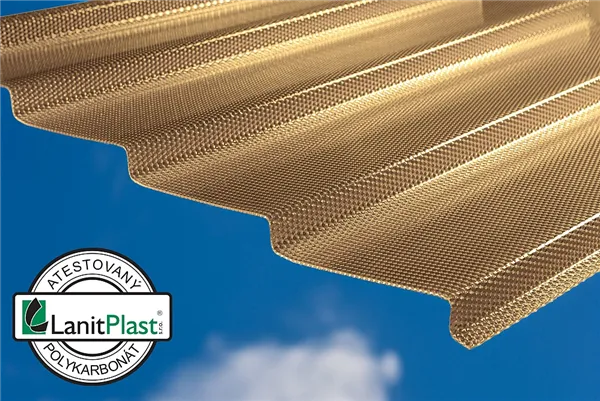 Polykarbonátová deska LanitPlast Marlon CSE DIAMOND Z-TOP / 0,954 x 4 m bronz 