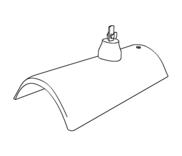 Střešní krytina Bramac hřebenáč hromosvodový s příchytkou / Standard tmavohnědý, betonový (výprodej)