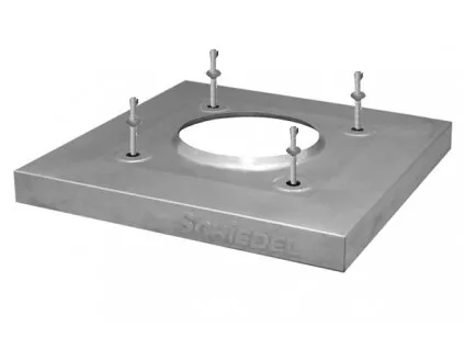 Schiedel krycí deska pro zateplení s přesahem 8cm / průměr 14 a 16 cm, nerez