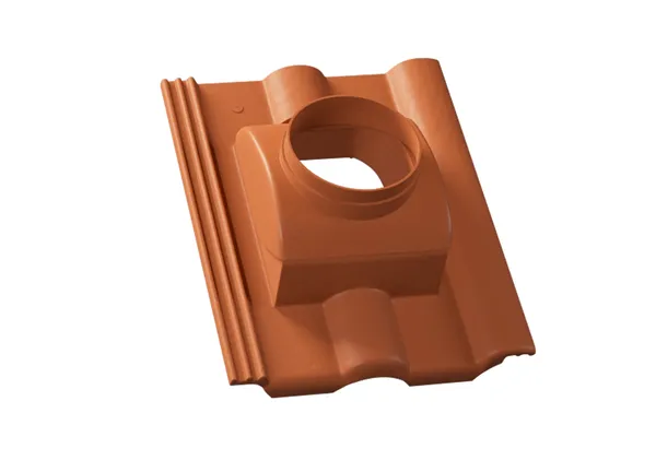 Střešní krytina KM Beta odkouření turbokotle / Elegant cihlová