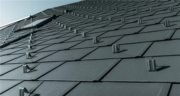 Střešní krytina Prefa falcovaný šindel STUCCO /  P.10 cihlová, hliníková