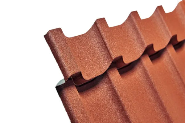 Střešní krytina Comax Taška MAXI / PES texturní mat RAL 8004, plechová