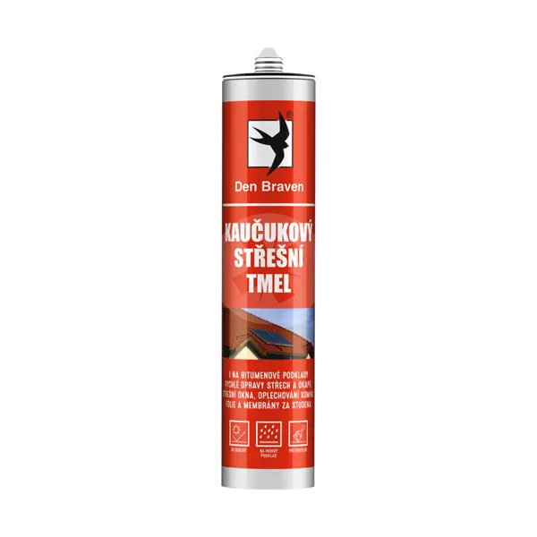 Den Braven kaučukový střešní tmel 280 ml / černý