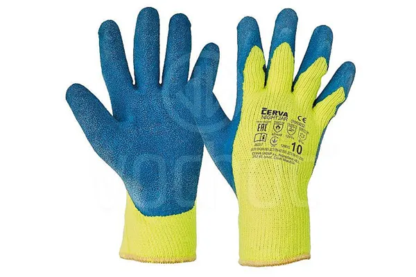 Rukavice ZIMNÍ BLUETAIL pletené modro-žluté