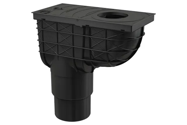 Lapač střešních splavenin přímý DN125/110 mm, černá 