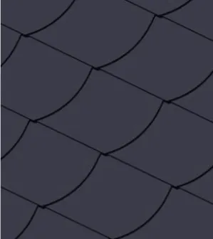 Střešní krytina Cedral hladký čtverec s obloukem 30 x 30 cm pravý / modročerný, vláknocementový