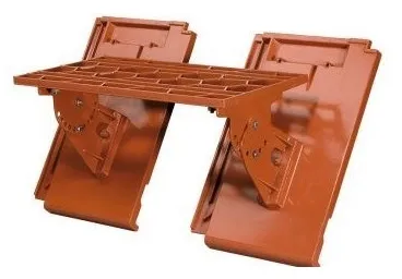 Střešní krytina Walther Stylist komplet stoupací plošiny 46 cm / červenohnědý, hliníkový