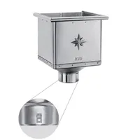 KJG sběrný kotlík kubický 100 mm / pozink RAL 7016 antracit