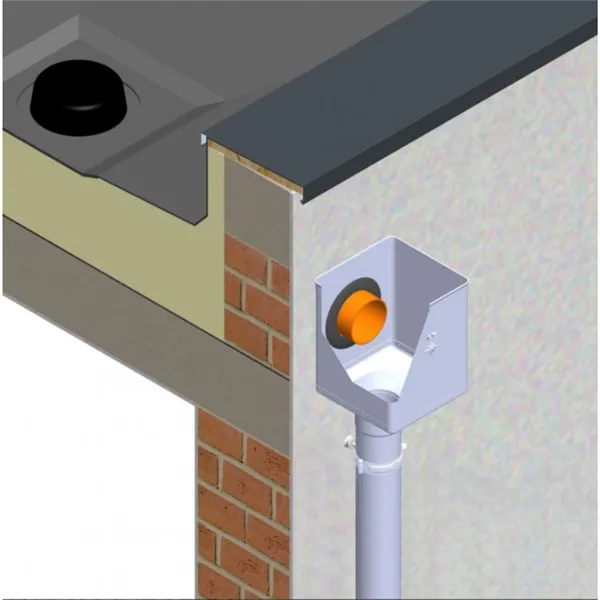 KJG sběrný kotlík design excentrický 80 mm / pozink RAL 7016 antracit