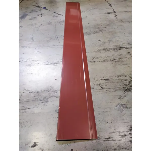 Okapnice s prolisem rš.: 200 mm 2 m / pozink RAL 8004 cihlově červená