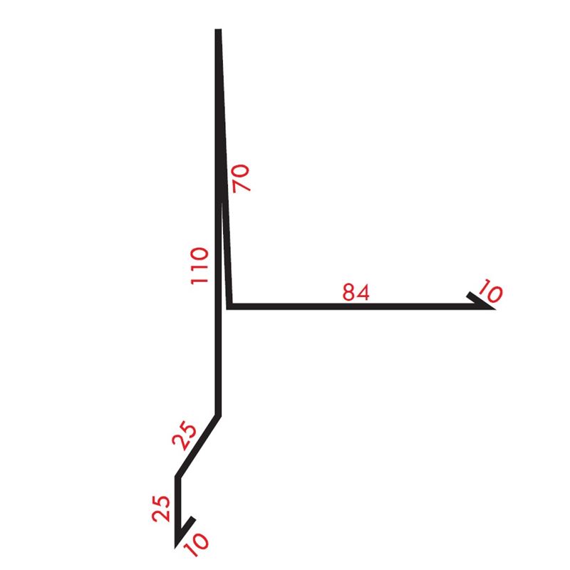 obrázek produktu Štítové lemování rš.: 330 mm 3 m / měď (výprodej)