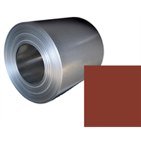 Svitek pozink 0,5 x 620 mm jednostranný s fólií PES / RAL 8004 cihlový