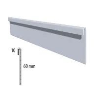Stěnová lišta rovná r.š.70 mm  /  BAUDER PVC světle šedá 7035
