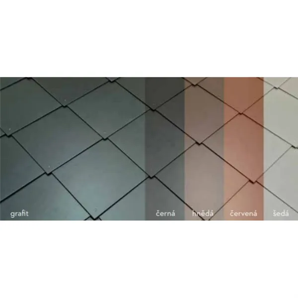 Střešní krytina Cembrit Česká šablona 400 x 400 mm / Betternit grafitová, vláknocementová