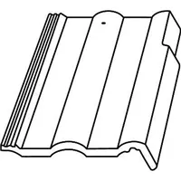 Střešní krytina Bramac CLASSIC krajní pravá / Bramac CLASSIC krajní pravá / břidlicově černá, betonová (výprodej)