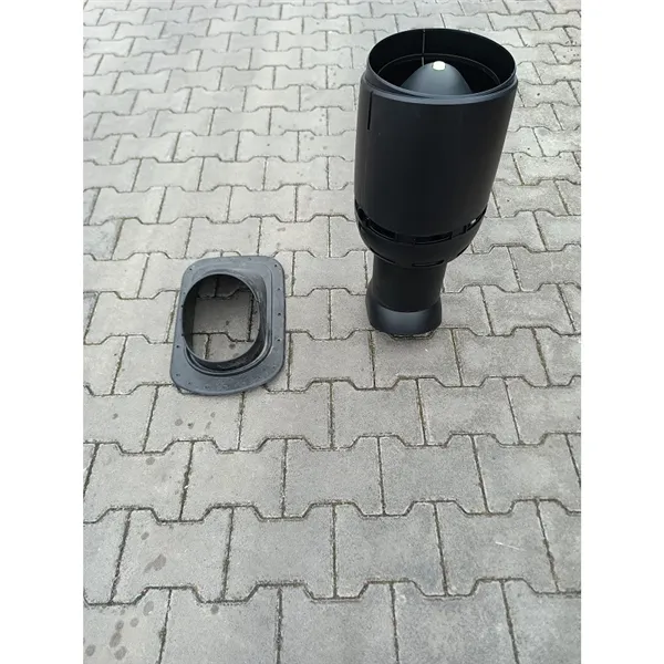 Lindab odvětrávací komínek izolovaný OKI /  RAL 9005 černá  (výprodej)