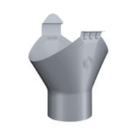 Žlabový kotlík Lindab OMV 125/87 mm / RAL 8017 hnědá
