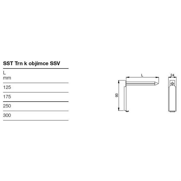Trn Lindab SST 125 mm k objímce SV a SSVU / galvanizovaný
