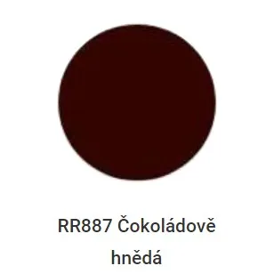 Střešní krytina Ruukki Classic s prolisy / Ruukki 50+ čokoládově hnědá RR887, plechová