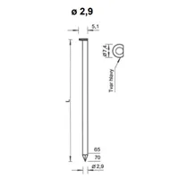 KMR (BeA) hřebíky do hřebíkovačky D34 BK GAS BUC / 2,9 x 76 mm