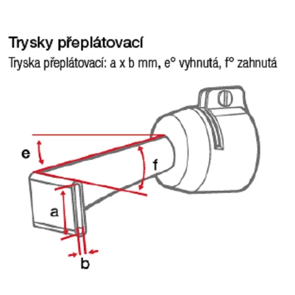 Leister tryska přeplátovací 20 x 2 mm, 60° vyhnutá levá